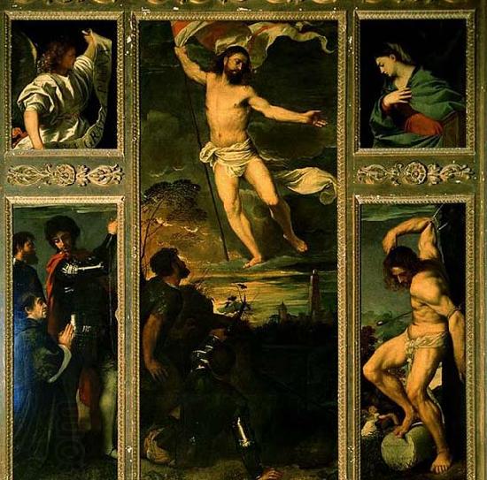 TIZIANO Vecellio Polyptych of the Resurrection oil painting picture